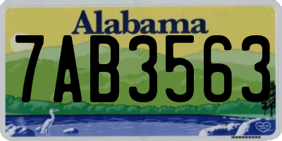 AL license plate 7AB3563