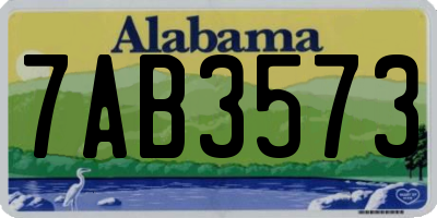 AL license plate 7AB3573