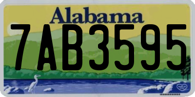 AL license plate 7AB3595