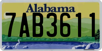 AL license plate 7AB3611