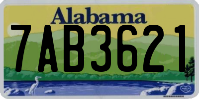 AL license plate 7AB3621