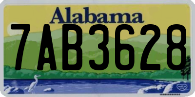AL license plate 7AB3628