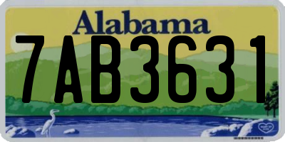 AL license plate 7AB3631
