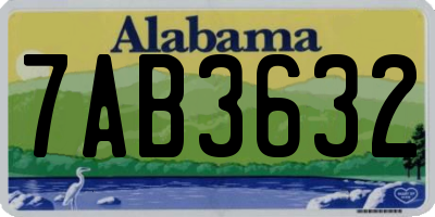 AL license plate 7AB3632