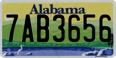AL license plate 7AB3656
