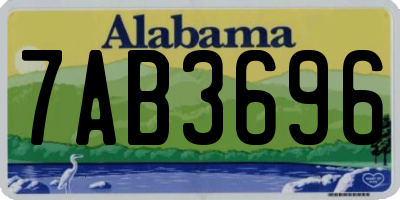 AL license plate 7AB3696
