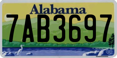 AL license plate 7AB3697