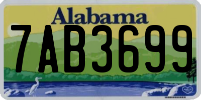AL license plate 7AB3699