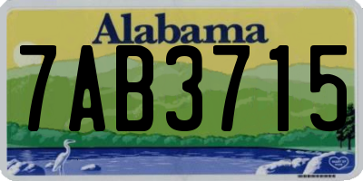 AL license plate 7AB3715