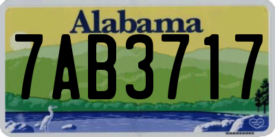 AL license plate 7AB3717