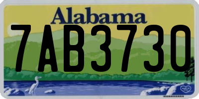 AL license plate 7AB3730
