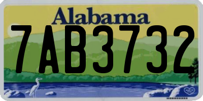 AL license plate 7AB3732