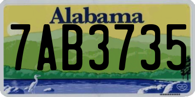 AL license plate 7AB3735