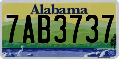 AL license plate 7AB3737