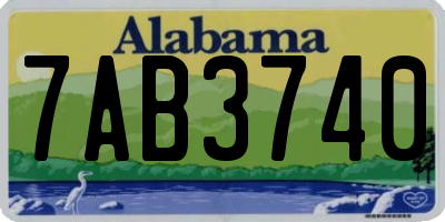 AL license plate 7AB3740