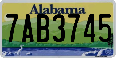 AL license plate 7AB3745