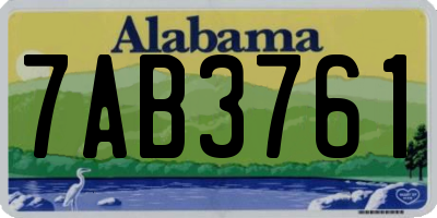 AL license plate 7AB3761