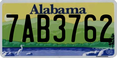 AL license plate 7AB3762