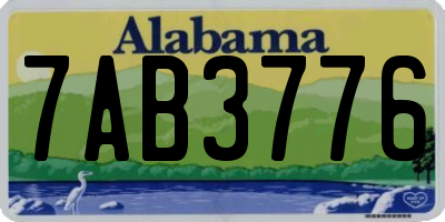 AL license plate 7AB3776