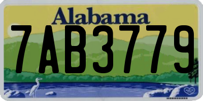 AL license plate 7AB3779