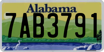 AL license plate 7AB3791