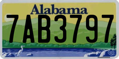 AL license plate 7AB3797