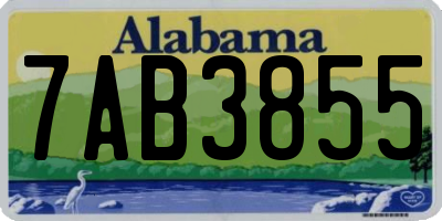 AL license plate 7AB3855