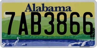 AL license plate 7AB3866