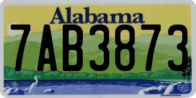 AL license plate 7AB3873