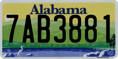 AL license plate 7AB3881