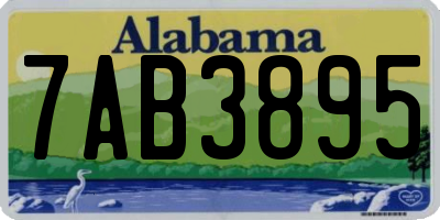 AL license plate 7AB3895