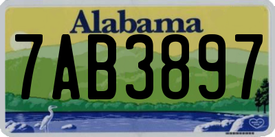 AL license plate 7AB3897