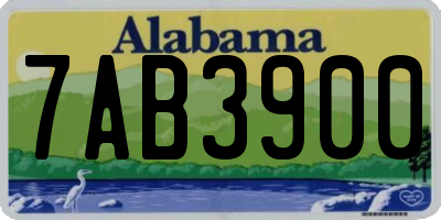 AL license plate 7AB3900
