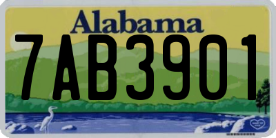 AL license plate 7AB3901