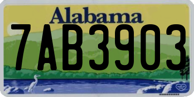 AL license plate 7AB3903