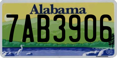 AL license plate 7AB3906
