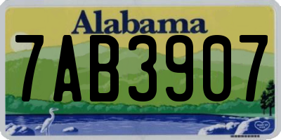 AL license plate 7AB3907