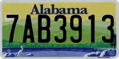 AL license plate 7AB3913