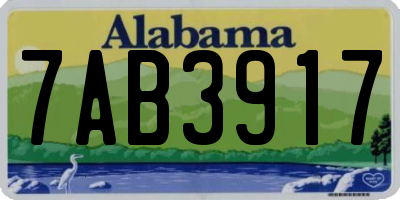 AL license plate 7AB3917