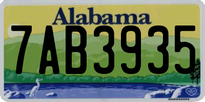 AL license plate 7AB3935
