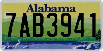 AL license plate 7AB3941