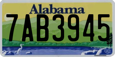 AL license plate 7AB3945