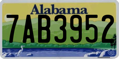 AL license plate 7AB3952