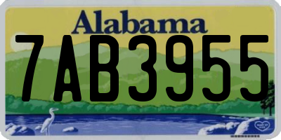 AL license plate 7AB3955