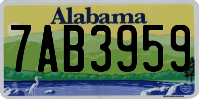 AL license plate 7AB3959
