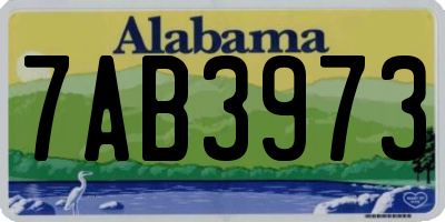 AL license plate 7AB3973