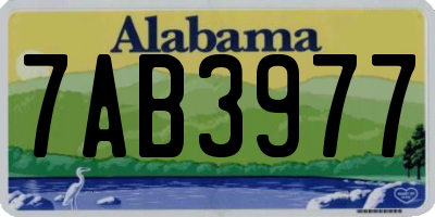 AL license plate 7AB3977