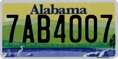 AL license plate 7AB4007