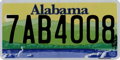 AL license plate 7AB4008
