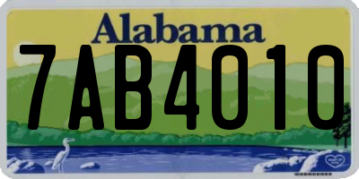 AL license plate 7AB4010